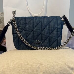 Coach Denim Quilted Crossbody Bag